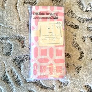 Pottery Barn Crib Sheet Pink and White/Harper
